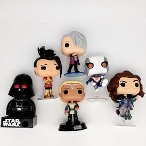 Funko Pop Vinyl Figures Lot Of 5 Mixed Marvel Anime + Darth Vader Star Wars